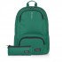 School Backpack Plain Dark Green With Two Large Pockets And Pencil Case GABOL