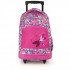 School Bag Wheeled Roller Pink Hearts And Sequins Butterfly Big Pocket GABOL