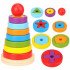Wooden Children's Toy Rainbow Tower