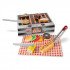 Wooden Children's Toy Grill and Serve BBQ Set