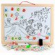Magnetic Double-Sided Wooden Children's Blackboard With English Letters And Numbers