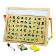 Magnetic Double-Sided Wooden Children's Blackboard With English Letters And Numbers