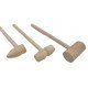 Small Wood Hammer BABY 3 Pieces Assorted