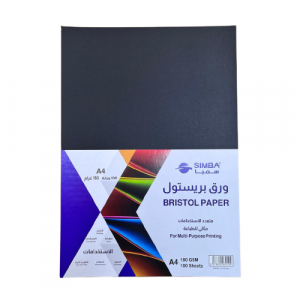  Copy Paper Bristol A4 SIMBA 100 Sheets Black 180 Grams