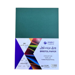  Copy Paper Bristol A4 SIMBA 100 Sheets Green 180 Grams