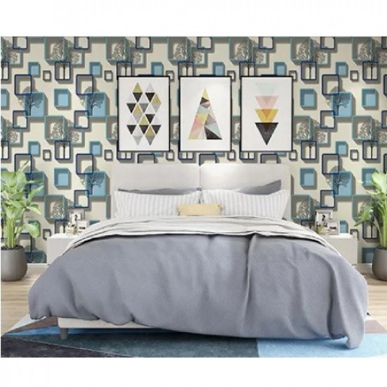 Printed Adhesive Roll Sugar with Tiffany and Blue Squares SIMBA 8 yard