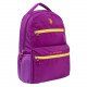School Backpack Purple With Two Yellow zippers Pocket U.S. POLO ASSN