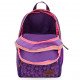 School Backpack Purple Floral Pink Fluorescent With Two zippers And Pocket U.S. POLO ASSN