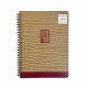 Wire Notebook English KESKIN 100 Sheets B5 Deco Kraft Wire Notebook English KESKIN 100 Sheets B5 Deco Kraft