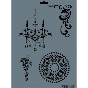 استنسل للأعمال الفنية  25×35سم ريتش 147