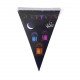 زينة حبل مثلثات رمضان كريم اسود 2.5 متر زينة حبل مثلثات رمضان كريم اسود 2.5 متر