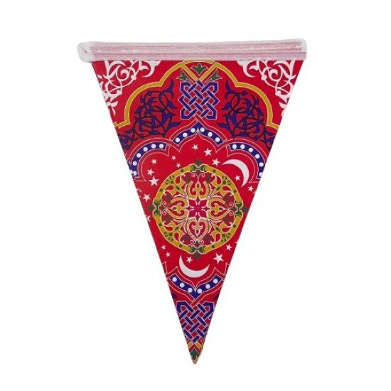 Triangles Rope Decorations Ramadan Red 2.5 Meters Figure 1