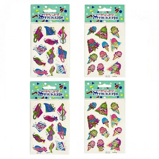 Ice Cream and Guitar Stickers 2 Pieces