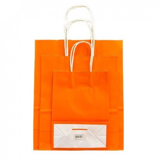 Orange Paper Gift Bag, Several Sizes Orange Paper Gift Bag, Several Sizes