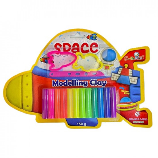 Rocket Clay With Molds and Knife Smile Kids 150 g Rocket Clay With Molds and Knife Smile Kids 150 g