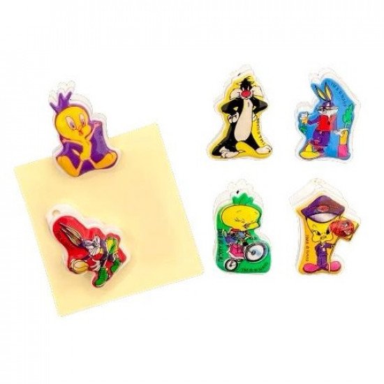 Plastic Warner Bros Character Paper Clips, 6 Pieces Plastic Warner Bros Character Paper Clips, 6 Pieces