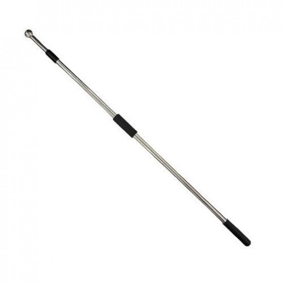 Flag holder, 2 Meters, Chrome, Black Handle Flag holder, 2 Meters, Chrome, Black Handle