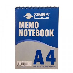 Note book SMS 100 Sheets A4 White Simba