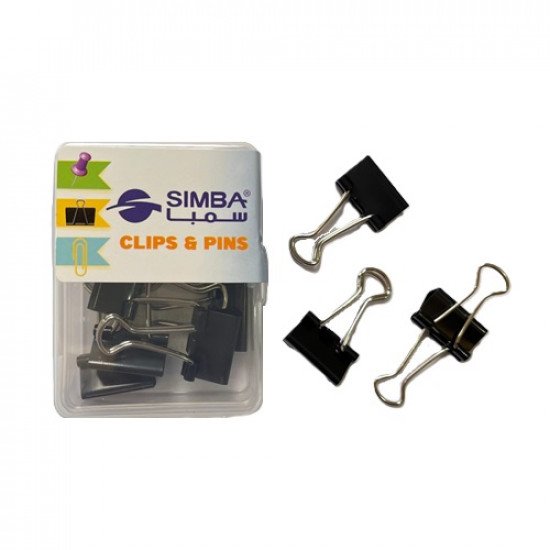 Box of Black Metal Paper Clips 19 mm 24 Pieces