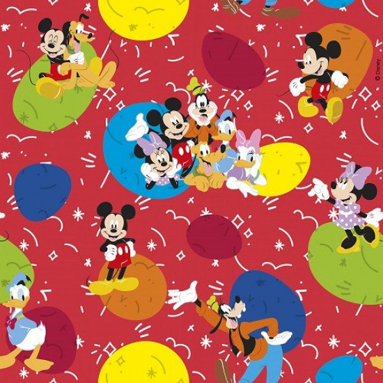 Disney Gift Wrapping Paper 2m x 70cm Mickey Characters Red Disney Gift Wrapping Paper 2m x 70cm Mickey Characters Red