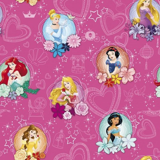 Disney Gift Wrapping Paper 2m x 70cm Princesses Characters Disney Gift Wrapping Paper 2m x 70cm Princesses Characters