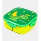 Lunch Box Set With a Bottle Green Dinosaur Print Lunch Box Set With a Bottle Green Dinosaur Print