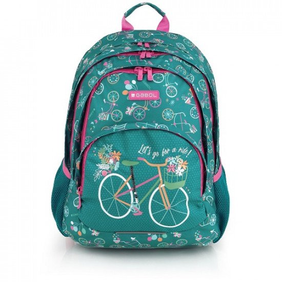 School Backpack Fiori Bike 3 Large Pockets GABOL School Backpack Fiori Bike 3 Large Pockets GABOL