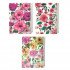 Lined Wire Notebook 3 Subjects 120 Sheets B5 Assorted Flowers