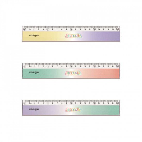 مسطرة 20 سم كيرود بلاستيك الوان باستيل جيلي جيل