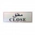 Metal Signboard Closed Silver