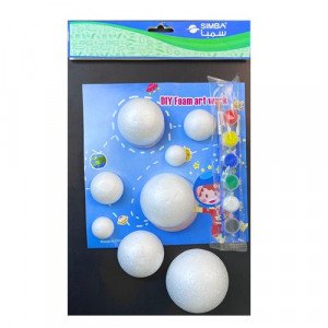  Foam Solar System 8 Half Cores With Colors and 2 Brushes