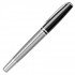 Ballpoint Pen SCRIKSS 477 Pera Silver Wavy and Black Chrome Blue Ink