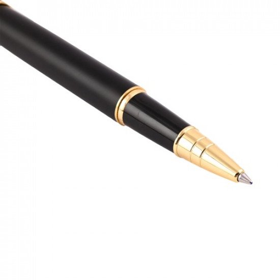 Ballpoint Pen SCRIKSS 35 NOBLE Matt Black Chrome With Cover Blue Ink Ballpoint Pen SCRIKSS 35 NOBLE Matt Black Chrome With Cover Blue Ink
