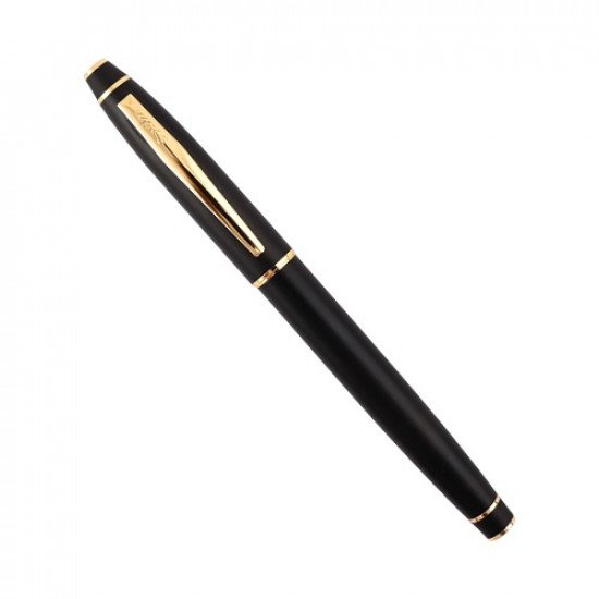 Ballpoint Pen SCRIKSS 35 NOBLE Matt Black Chrome With Cover Blue Ink Ballpoint Pen SCRIKSS 35 NOBLE Matt Black Chrome With Cover Blue Ink