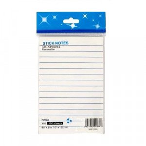 Stick Notes White lined 101x152 mm