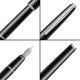 Set Pen Fountain and Ballpoint SCRIKSS Noble 35 Black and Silver Accessories Chrome Blue Ink Set Pen Fountain and Ballpoint SCRIKSS Noble 35 Black and Silver Accessories Chrome Blue Ink