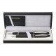 Set Pen Fountain and Ballpoint SCRIKSS Noble 35 Black and Silver Accessories Chrome Blue Ink Set Pen Fountain and Ballpoint SCRIKSS Noble 35 Black and Silver Accessories Chrome Blue Ink