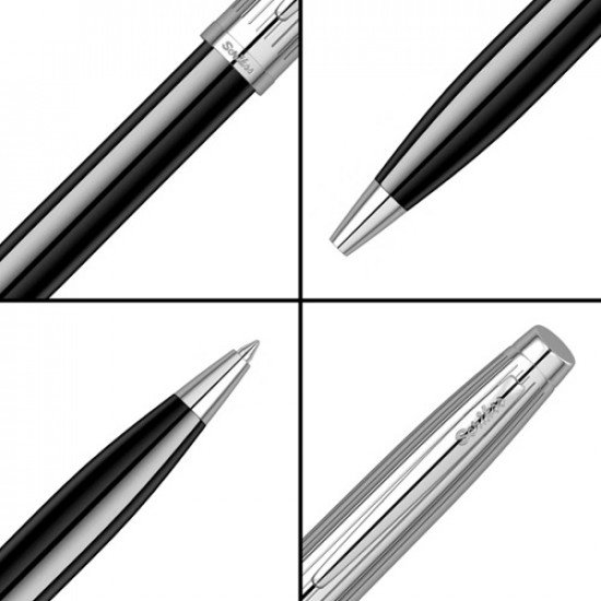 Set Pen Fountain and Ballpoint SCRIKSS Oscar 39 Black and Silver Chrome Blue Ink Set Pen Fountain and Ballpoint SCRIKSS Oscar 39 Black and Silver Chrome Blue Ink