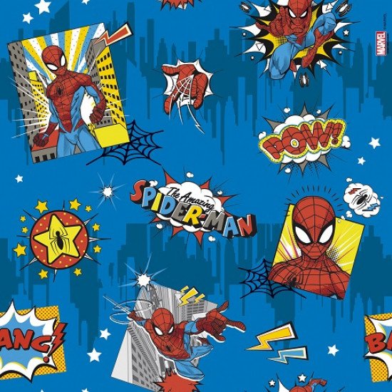 Marvel Gift Wrapping Paper 2m x 70cm Spiderman Blue Marvel Gift Wrapping Paper 2m x 70cm Spiderman Blue