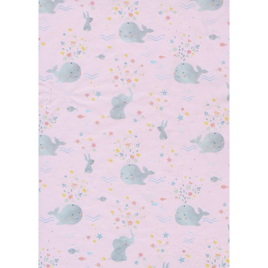 Children's Gift Wrapping Paper 2m x 70cm Cute Animals Pink Children's Gift Wrapping Paper 2m x 70cm Cute Animals Pink