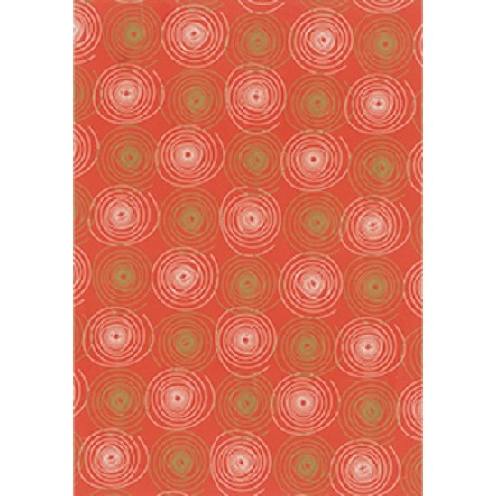Kraft Gift Wrapping Paper 2m x 70cm Circles Red Kraft Gift Wrapping Paper 2m x 70cm Circles Red