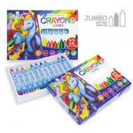 Wax Crayons Colors Jumbo 12 Colors Smile Kids