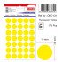 Office Label TANEX Phosphorescent Yellow Circles 19 mm