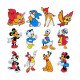 Set of Mickey and Duck Stickers, 72 Pieces