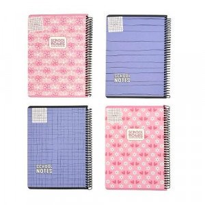 Wire Notebook Square KESKIN 100 Sheets B5 Pink and Blue