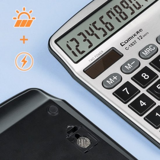 Business Calculator Large Display 12 Digits COMIX C-1837