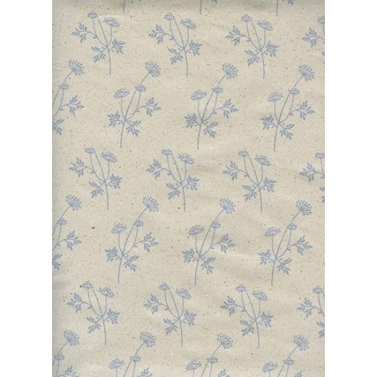 Herbal Gift Wrapping Paper 2m x 70cm Blue Roses