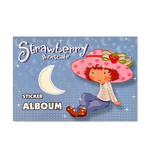 Notebook For Keeping Stickers In The Shape Of Strawberry Shortcake Blue