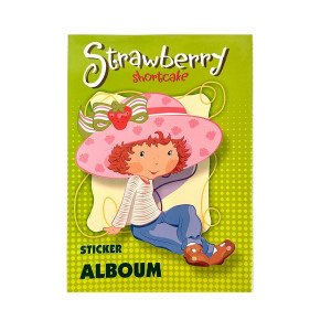 Notebook For Keeping Stickers In The Shape Of Strawberry Shortcake Green