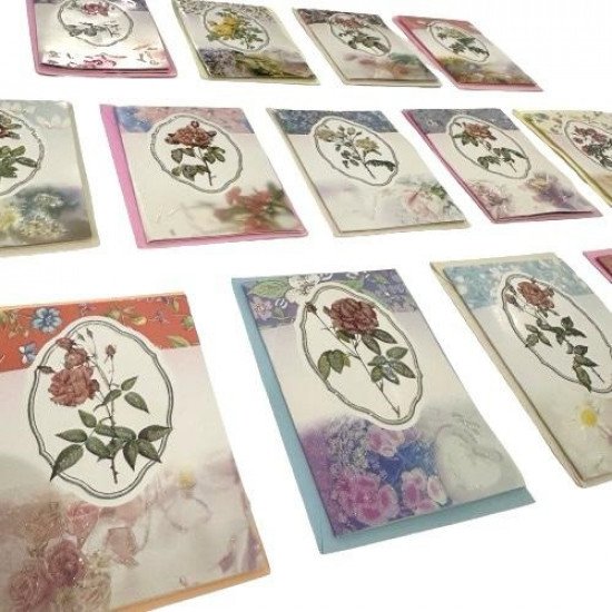Glitter Flowers Greeting Cards and Gifts Set 16 Cards Glitter Flowers Greeting Cards and Gifts Set 16 Cards